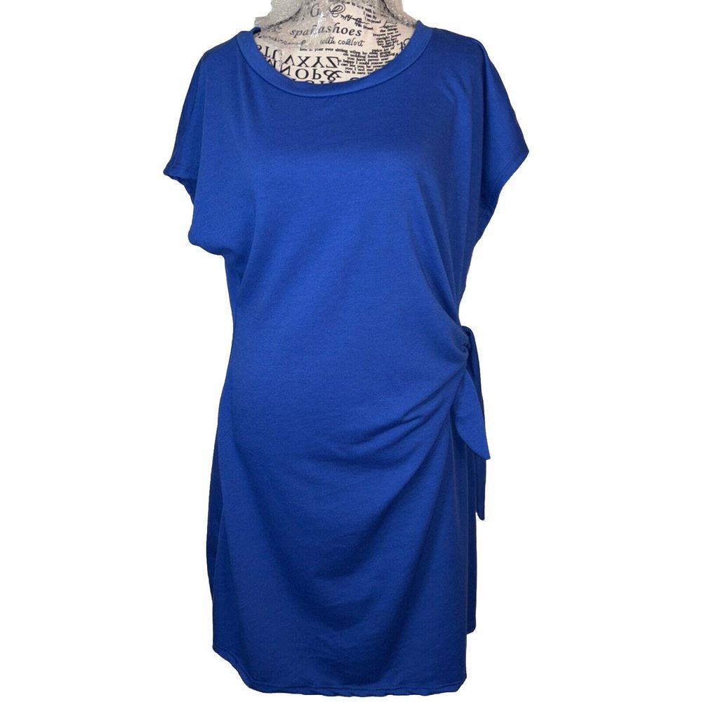 See You Monday Royal Blue Side-Tie Midi Dress - Picture 2 of 6